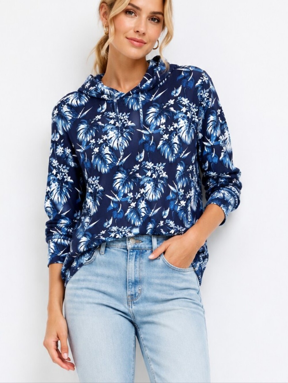 Polo Ralph Lauren Floral Top With Hoodie Long Sleeve